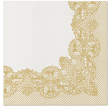 Serwetka 40x40 AIRLAID ROYAL LACE GOLD 50szt /8