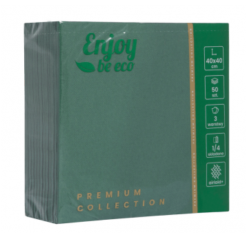 Serwetka 40x40 ENJOY Airlaid+ 3W CI ZIELONA 50szt