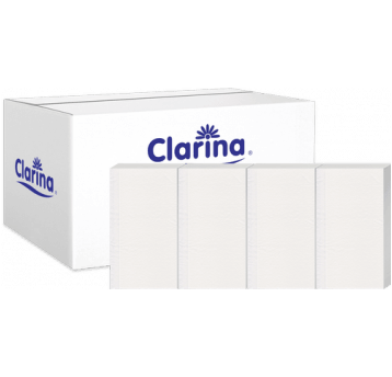Serwetka dysp 1W CLARINA 1/8 33x30cm 400szt BIAŁA