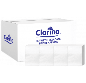 Serwetka dysp 1W CLARINA 17x17cm 400szt BIAŁA /12