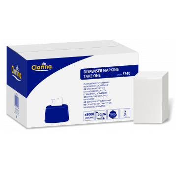 Serwetka dysp 2W CLARINA MAXI 16x20cm 8000szt