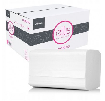 Serwetka dysp 2W ELLIS SIMPLE 10,6x21 BIAŁE 9000sz