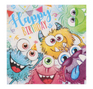 Serwetka Papstar 33x33 3W Funny Monsters 20szt /10