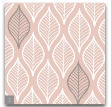 Serwetka Papstar 33x33 3W LIŚCIE Pastel Róż 30szt