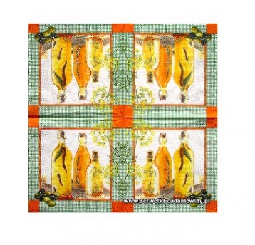 Serwetka Papstar 33x33 3W OLIWA 20szt
