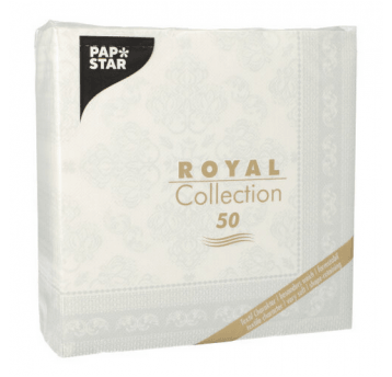 Serwetka ROYAL 40x40 Arabesque BIAŁA 50szt /5