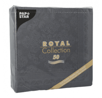 Serwetka ROYAL 40x40 Arabesque CZARNA 50szt /5