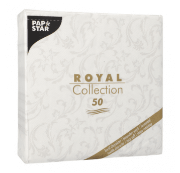 Serwetka ROYAL 40x40 Damascato BIAŁA 50szt /5
