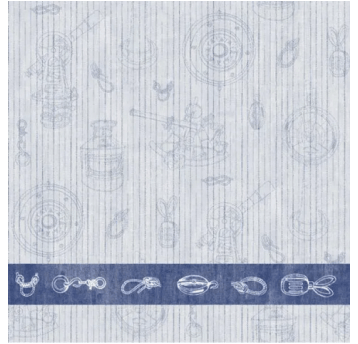 Serwetka ROYAL 40x40 Nadruk MORSKI 16szt