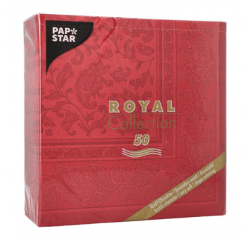 Serwetka ROYAL 40x40 Ornaments BORDO 50szt /5