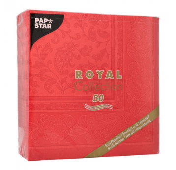 Serwetka ROYAL 40x40 Ornaments CZERWONA 50szt /5