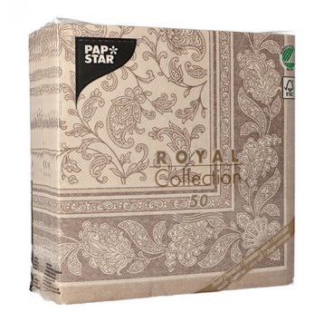 Serwetka ROYAL 40x40 Ornaments MOCCA 50szt /5