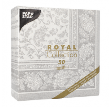 Serwetka ROYAL 40x40 Ornaments SZARA 50szt /5
