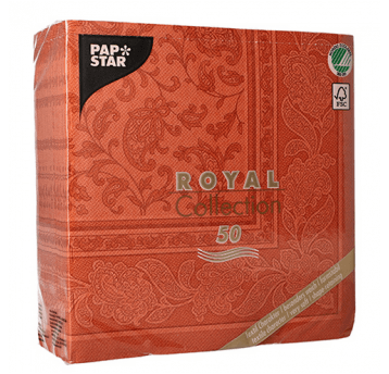 Serwetka ROYAL 40x40 Ornaments TERRACOTA 50szt /5