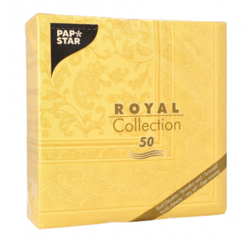 Serwetka ROYAL 40x40 Ornaments ŻÓŁTA 50szt /5