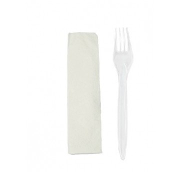 SET TRANSP Serwetka + widelec 250szt