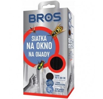 Siatka na okno 150x180 Czarna BROS