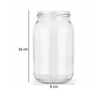 SŁOIK szklany 900ml 82mm 6zacz 8szt