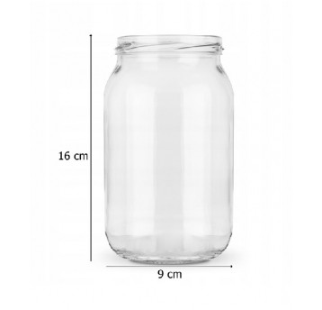 SŁOIK szklany 900ml 82mm 6zacz 8szt