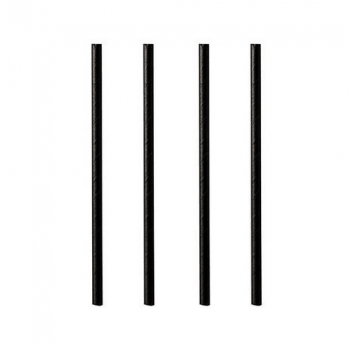 Słomka papierowa 8x150mm CZARNA 250szt /18