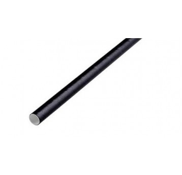 Słomka papierowa 8x197mm CZARNA 250szt