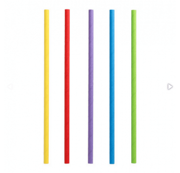 Słomka papierowa 8x250mm KOLOR MIX 135szt