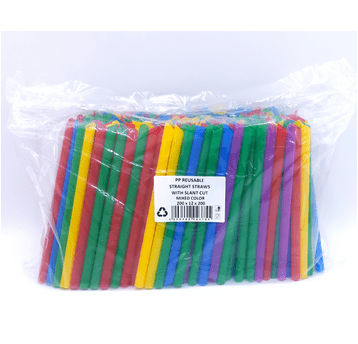 Słomka PP 12x200mm KOLO MIX 200szt REUSE BubbleTea