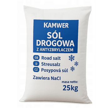 SÓL drogowa z antyzbrylaczem w workach 25kg