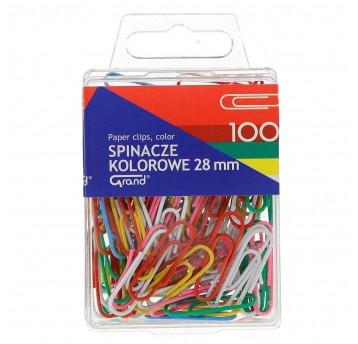 Spinacz okrągły Grand T4 28mm 100 szt mix kolorów
