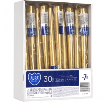 Świeca STOŻEK AURA S30 ZŁOTA 1szt /30