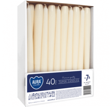 Świeca STOŻEK S30 Krem Ecru 40szt - NA CAŁE KARTON