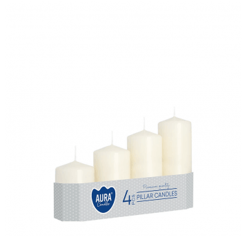 Świeca walec 4 STOPNIE AURA 5 x 7-13cm KREM EKRU