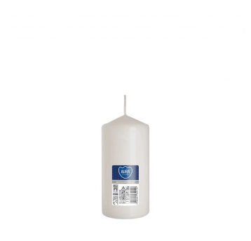 Świeca walec AURA 6 x 12cm BIAŁA /6