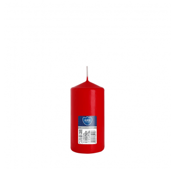 Świeca walec AURA 6 x 12cm CZERWONA /6