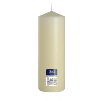 Świeca walec AURA 8 x 25cm KREM ECRU /6