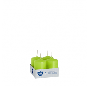 Świeca wotywna AURA 4 x 6cm 4szt SELEDYNOWA