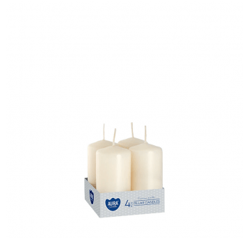 Świeca wotywna AURA 4 x 8cm 4szt KREM ECRU