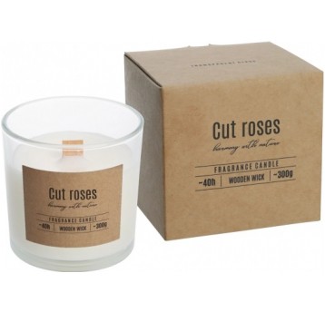 Świeca zapach drewniany knot Cięte Róże