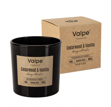 Świeca zapach drewniany knot Drzewo Cedr Wanilia