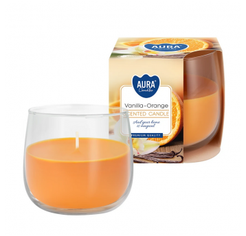 Świeca zapach kolor AURA Wanilia Pomarańcza