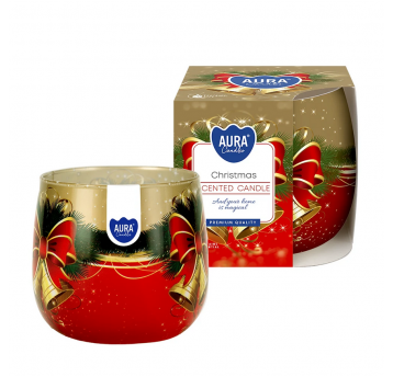 Świeca zapach nadruk AURA Boże Narodzenie