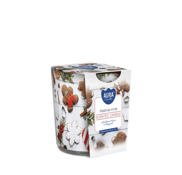 Świeca zapach nadruk AURA Czas Radości