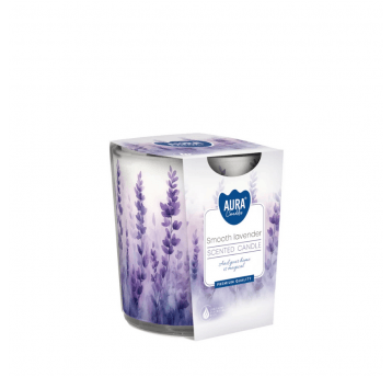 Świeca zapach nadruk AURA Delikatna Lawenda
