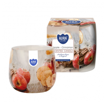Świeca zapach nadruk AURA Jabłko Cynamon