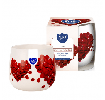 Świeca zapach nadruk AURA Love