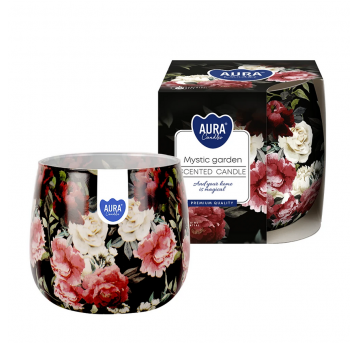 Świeca zapach nadruk AURA Mistyczny Ogród