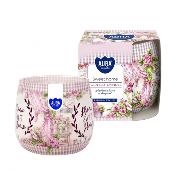 Świeca zapach nadruk AURA Sweet Home