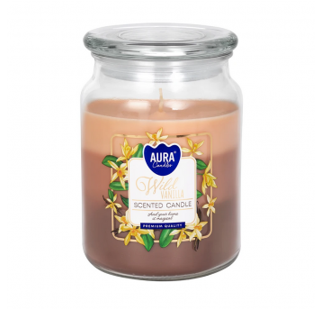 Świeca zapach SŁÓJ 3 kolory AURA Dzika Wanilia