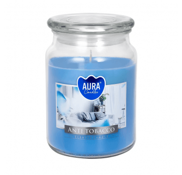 Świeca zapach SŁÓJ duża AURA Antytabak
