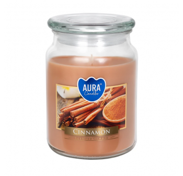 Świeca zapach SŁÓJ duża AURA Cynamon